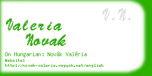 valeria novak business card