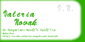valeria novak business card